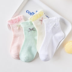 Girls Candy Princess Ankle Socks Lace Thin Breathable Short Crew Socks