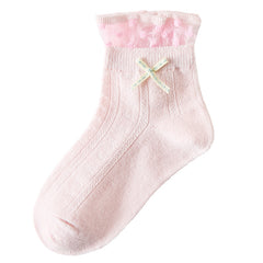 Girls Candy Princess Ankle Socks Lace Thin Breathable Short Crew Socks