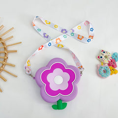 Mini Flower Silicone Crossbody Bag Cartoon Candy Floral Coin Purse