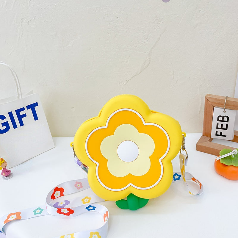 Mini Flower Silicone Crossbody Bag Cartoon Candy Floral Coin Purse