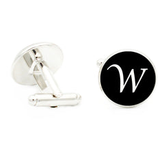 Metal Letter U Cufflinks 16MM Round Suit Shirt Cufflinks