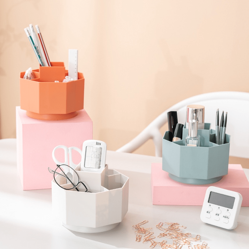 Rotary Pen Holder Desktop Stationery Storage Box Student Storage Box