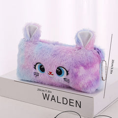 Cat Pattern Zipper Pencil Case Creative Student Stationery Case