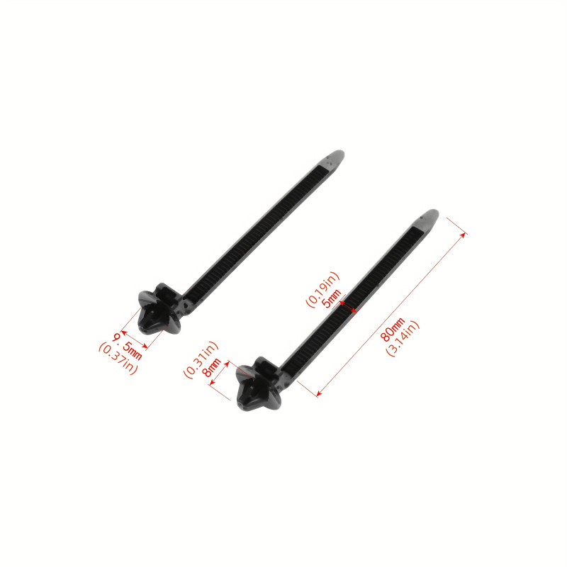 20pcs Nylon Tie Wrap Cable Fasteners for Cars 92mmx5mm