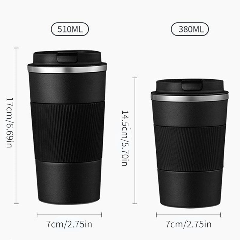 380ml 510ml Double Stainless Steel Thermal Mug Non-slip Car Vacuum Flask