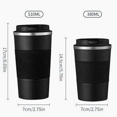 380ml 510ml Double Stainless Steel Thermal Mug Non-slip Car Vacuum Flask