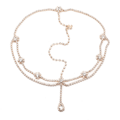 Crystal Drop Headpiece Wedding Hair Chain