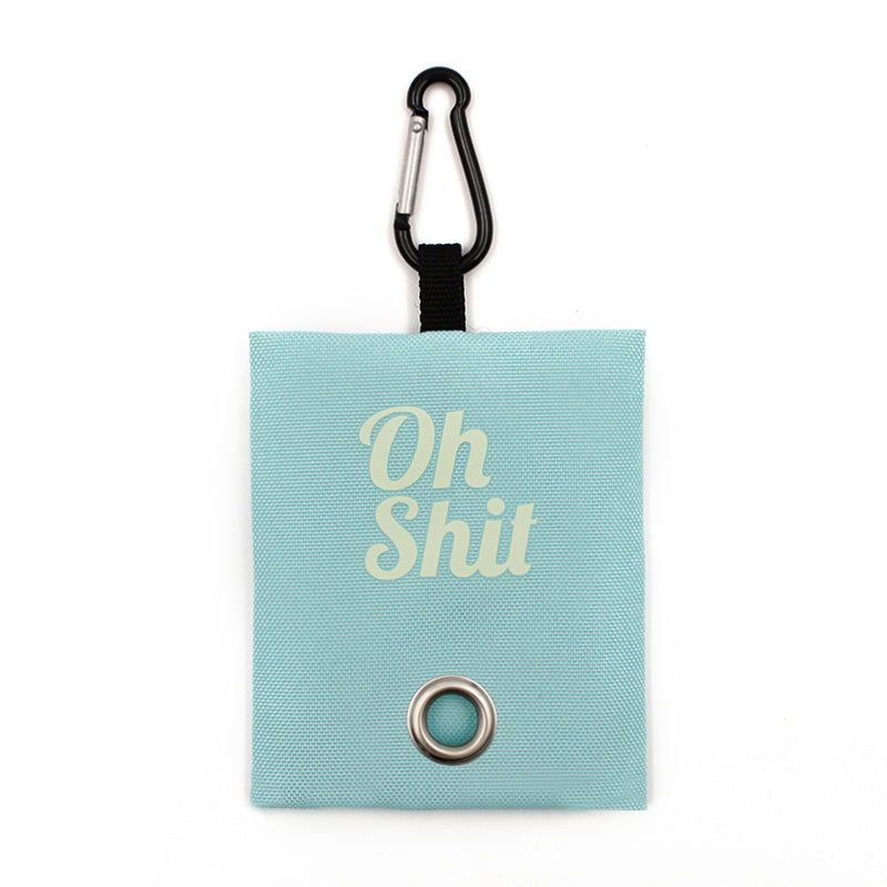 OH SHIT Graphic Poop Bag Holder Dispenser for Dogs