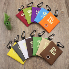 OH SHIT Graphic Poop Bag Holder Dispenser for Dogs