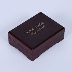 High End Golden Poker Playing Cards with Wood Box - Perfect Christmas Gift