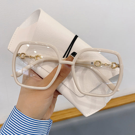 Square Anti Light Glasses For Women Men Students Large Jelly Glasses