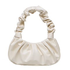Cloud Pleated Hobo Shoulder Bag Solid Underarm Bag Women's Versatile Handbag