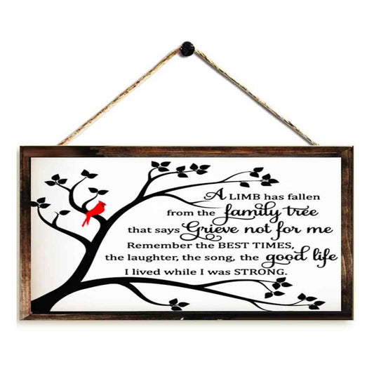 A Limb Has Fallen Plaque Funeral Memorial Sympathy Remembrance Garden Plaque