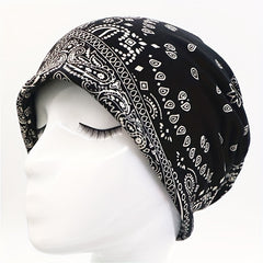 Paisley Patterned Hat scarf Hair Band Soft Thin Cotton Men Women Printed