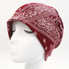 Paisley Patterned Hat scarf Hair Band Soft Thin Cotton Men Women Printed