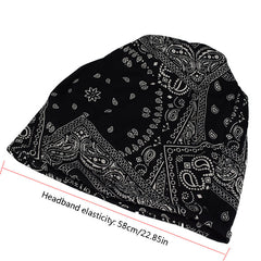 Paisley Patterned Hat scarf Hair Band Soft Thin Cotton Men Women Printed