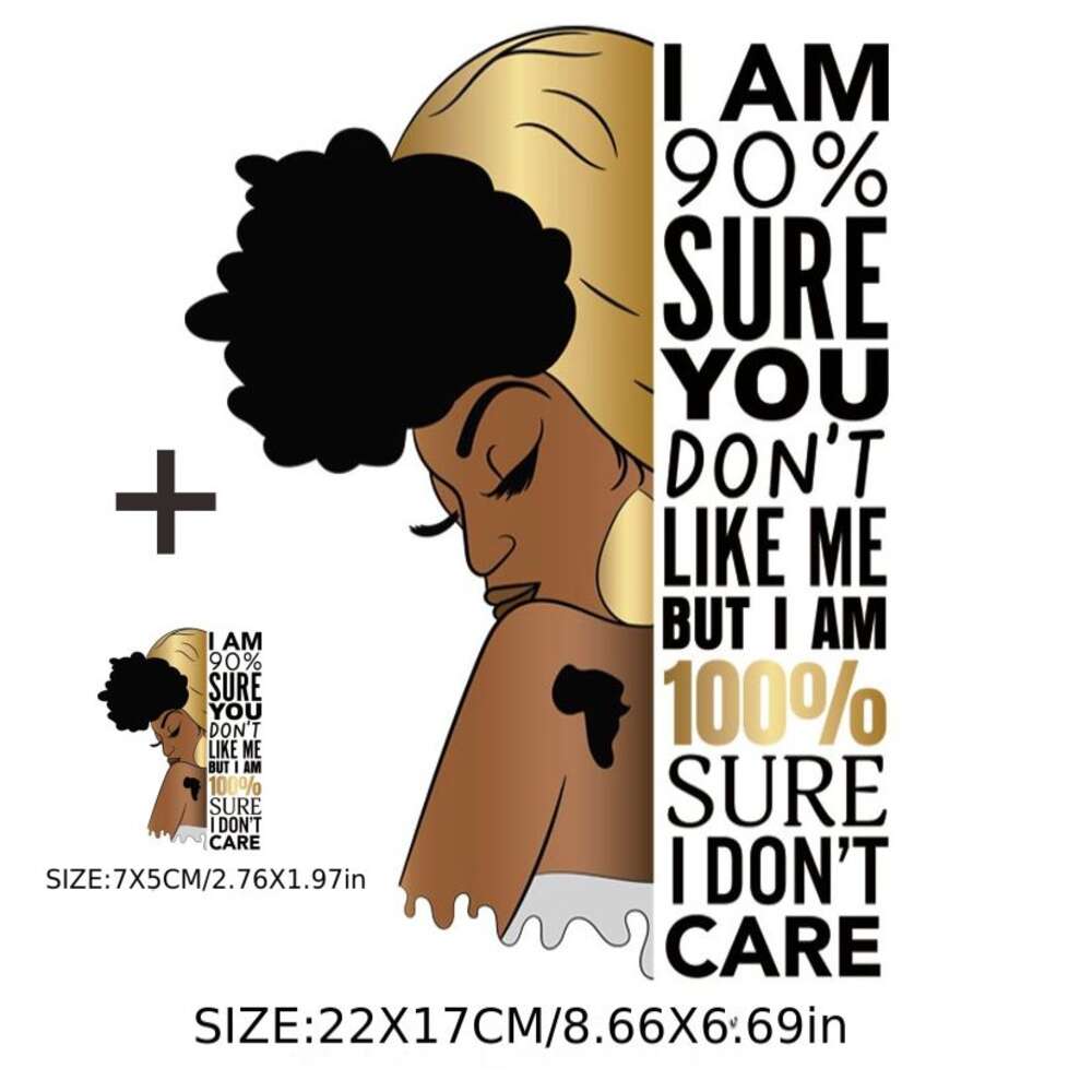 90% Sure Patches Men Clothing Heat Transfer Stickers DIY Washable