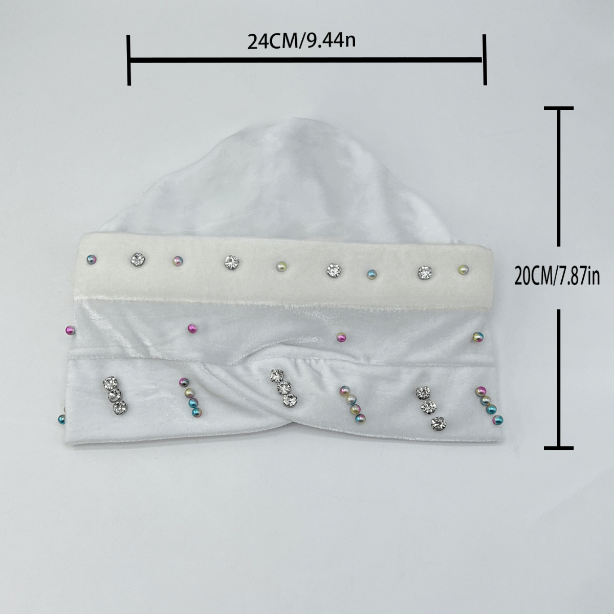 Velvet Turban Cap Rhinestone Elastic Head Wrap Bandana Women Chemo Hats