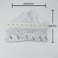 Velvet Turban Cap Rhinestone Elastic Head Wrap Bandana Women Chemo Hats