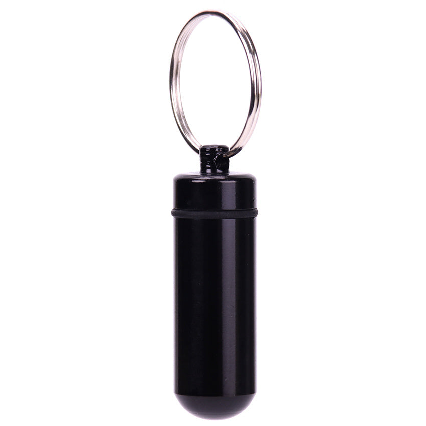 2pcs Waterproof Pill Boxes Keychain Aluminum Stainless Steel