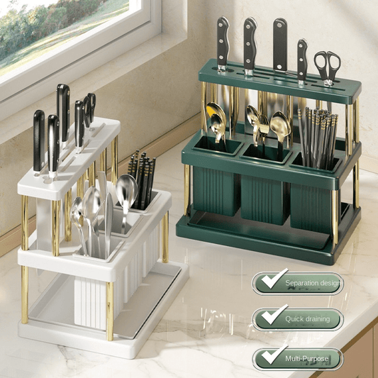 Kitchen Utensils Drain Rack Countertop Storage Rack