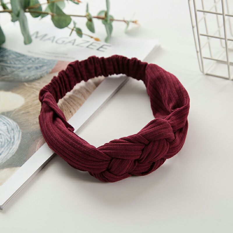 Wide Knot Headband for Women Cross Knot Hairband Hair Accessories