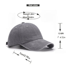 Unisex Washed Denim Adjustable Baseball Cap