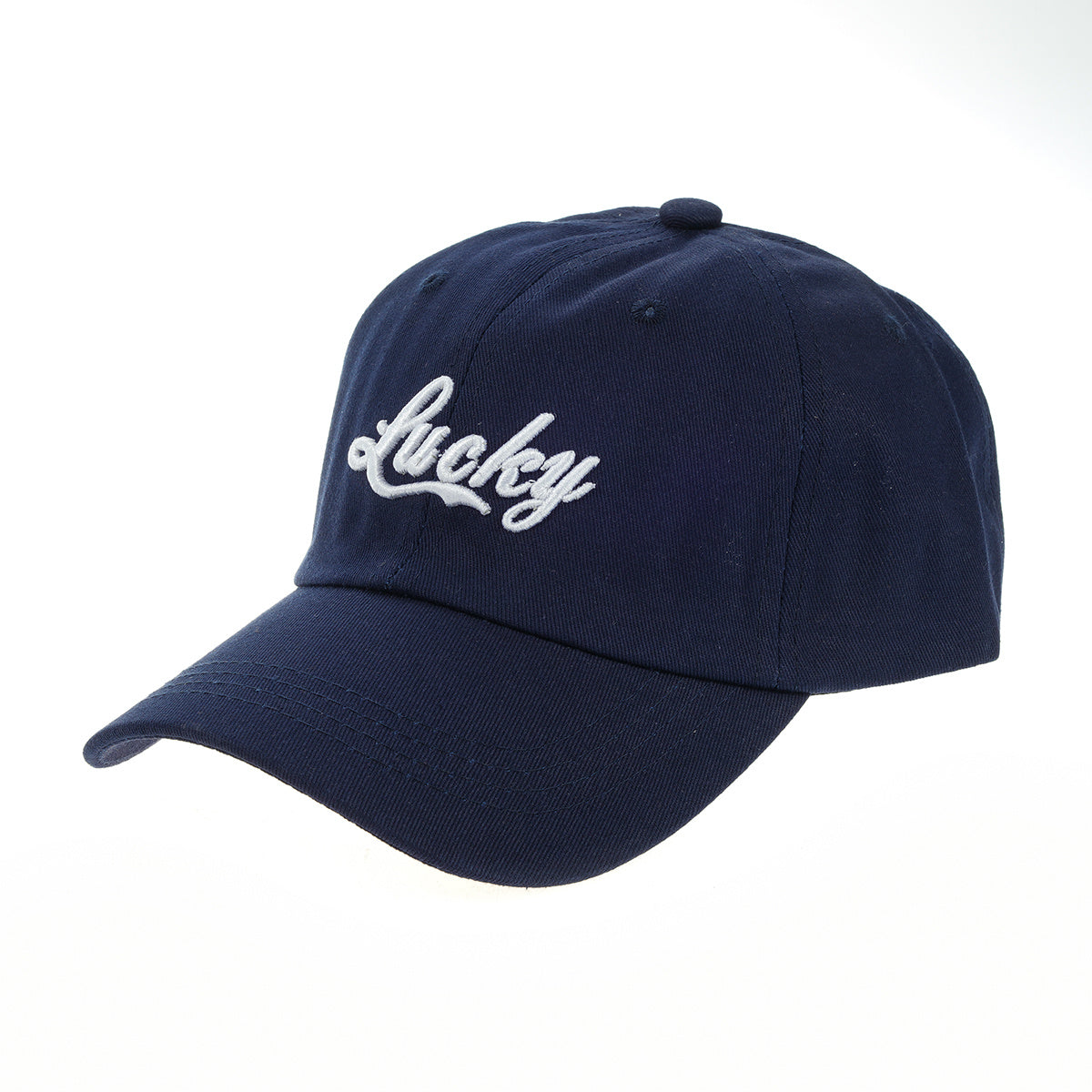 Cotton Baseball Cap Unisex LUCKY Embroidery Sun Hat Adjustable Sports Hat