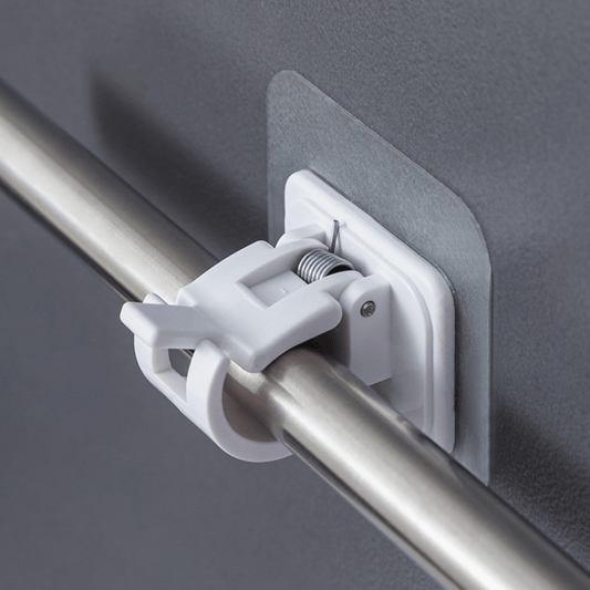 Telescopic Rod Hook Punch Door Curtain Shower Curtain Rod Brackets