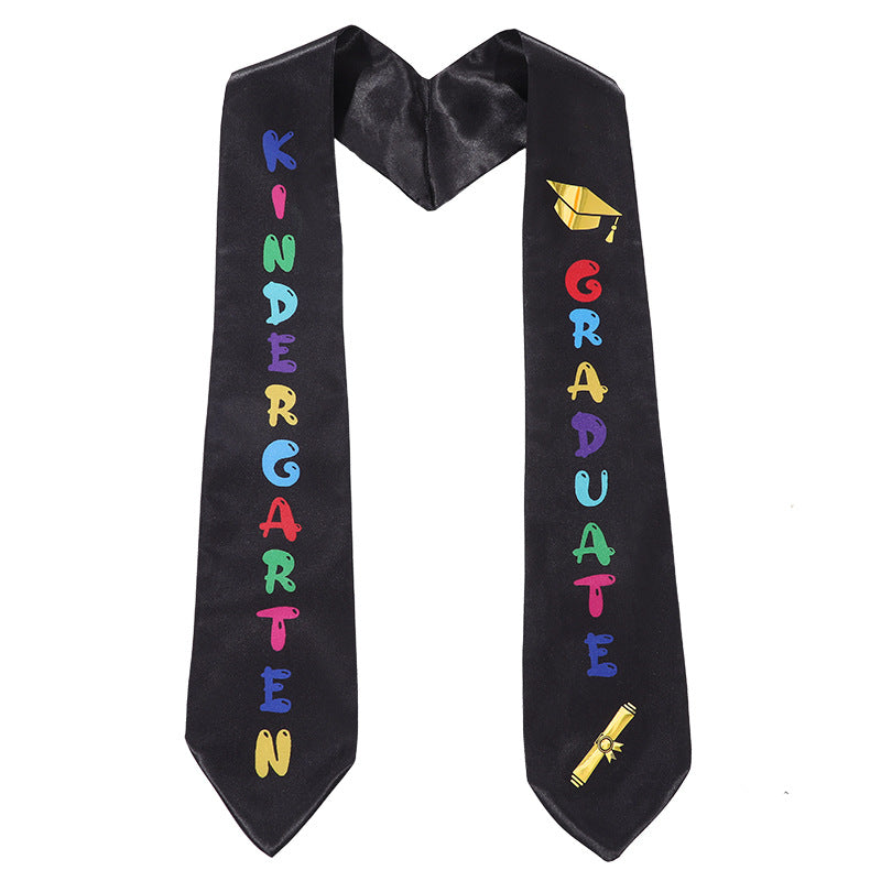 Kids Graduation Ceremony Shoulder Strap Pre-k Honor Award with Double-layer Silk