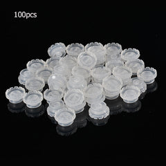 100pcs Eyelash Extension Glue Holder Flower Cups Volume Lashes Fan Blossom Cups