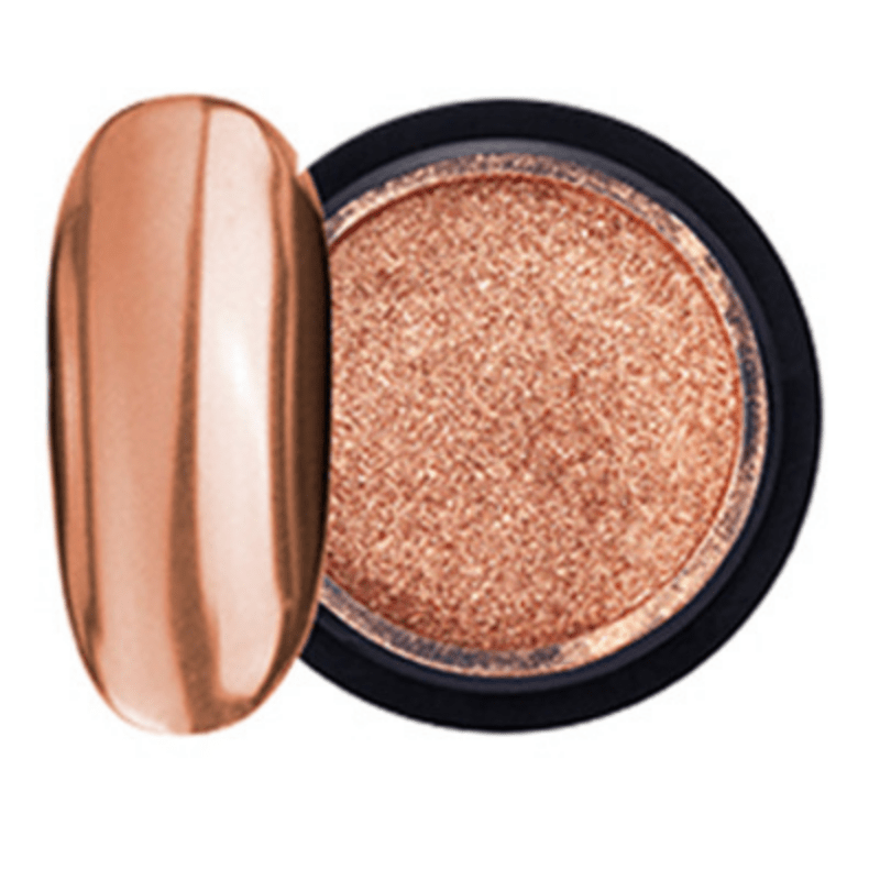 Holographic Nail Powder Metallic Mirror and Bubble Effect