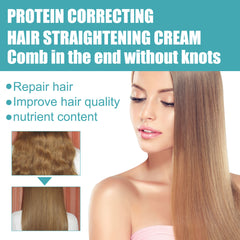 Keratin Hair Straightening Cream for Smooth, Straight Hair