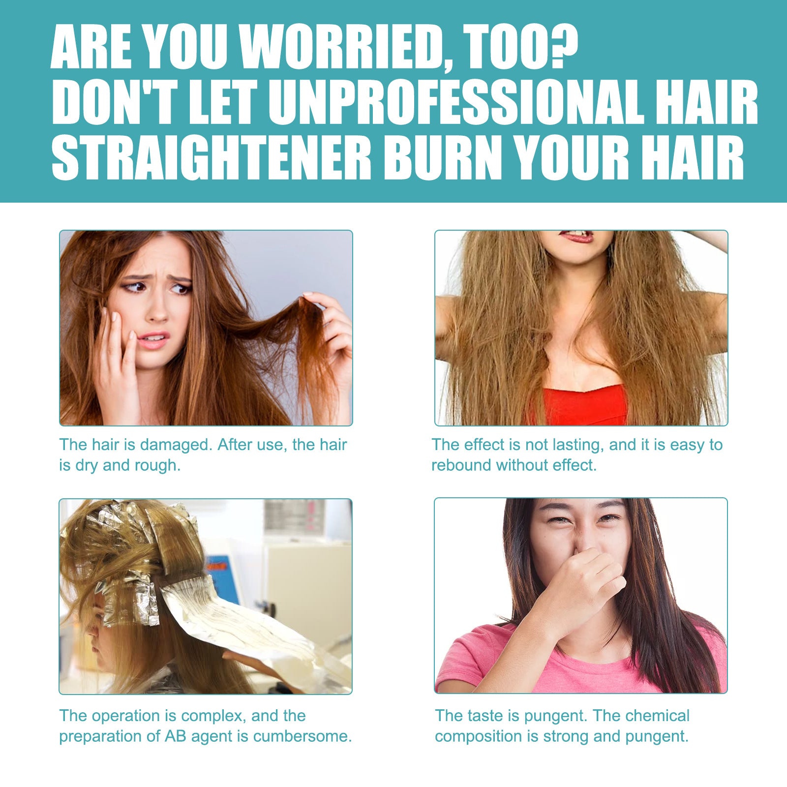 Keratin Hair Straightening Cream for Smooth, Straight Hair