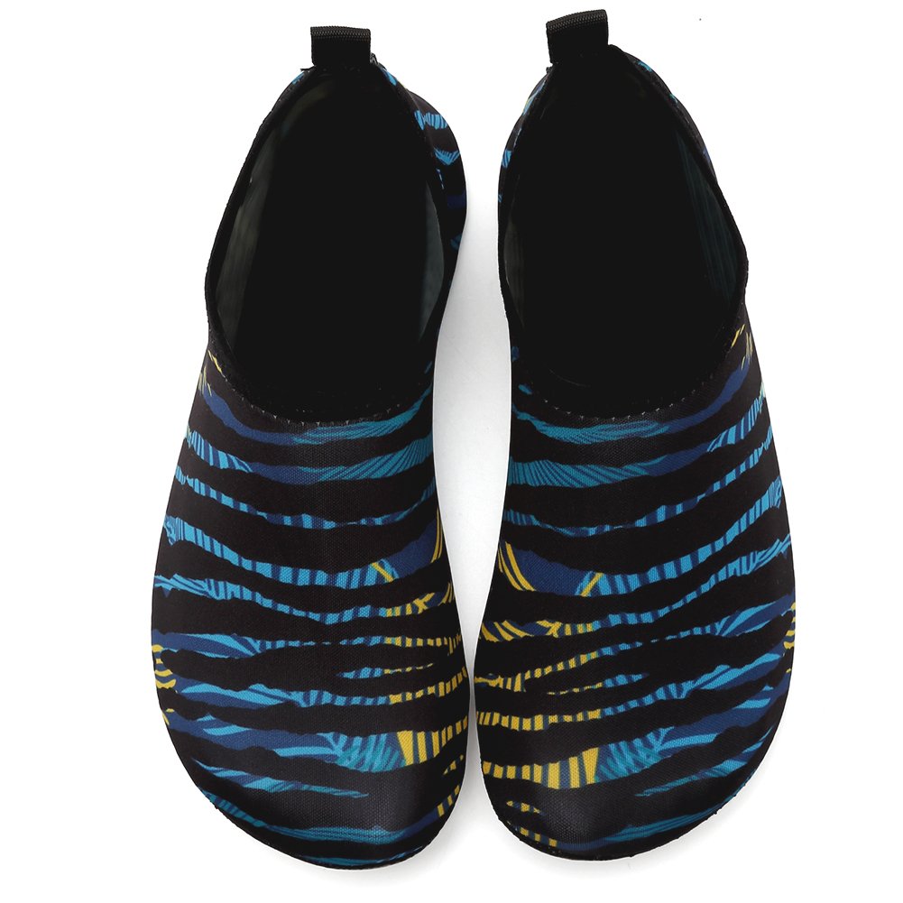 Men's Striped Slip On Water Shoes Breathable Lightweight Aqua Socks Non Slip