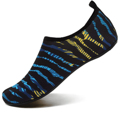 Men's Striped Slip On Water Shoes Breathable Lightweight Aqua Socks Non Slip