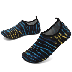Men's Striped Slip On Water Shoes Breathable Lightweight Aqua Socks Non Slip