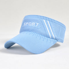 Solid Knitted Visor Hat Sports Sun Hat UV Protection for Women