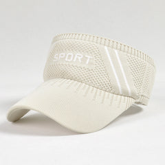 Solid Knitted Visor Hat Sports Sun Hat UV Protection for Women