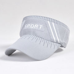 Solid Knitted Visor Hat Sports Sun Hat UV Protection for Women