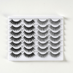 10 Pairs 3D Fluffy False Eyelashes Natural Volume Long Makeup Lash Extension