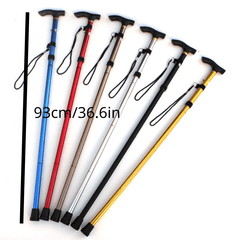 Telescopic Aluminum Mountaineering Cane for Elderly, Camping & Hiking