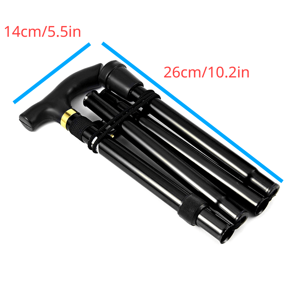 Telescopic Aluminum Mountaineering Cane for Elderly, Camping & Hiking