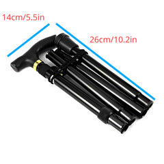 Telescopic Aluminum Mountaineering Cane for Elderly, Camping & Hiking