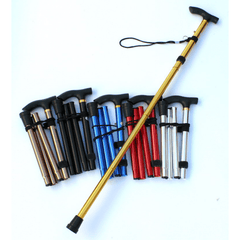 Telescopic Aluminum Mountaineering Cane for Elderly, Camping & Hiking