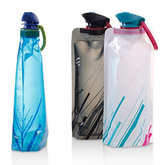 700ml Reusable Sports Bottle for Hiking Foldable Water Bag