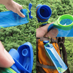 700ml Reusable Sports Bottle for Hiking Foldable Water Bag