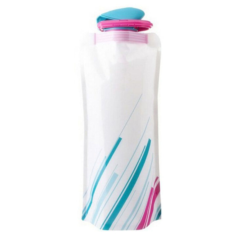 700ml Reusable Sports Bottle for Hiking Foldable Water Bag