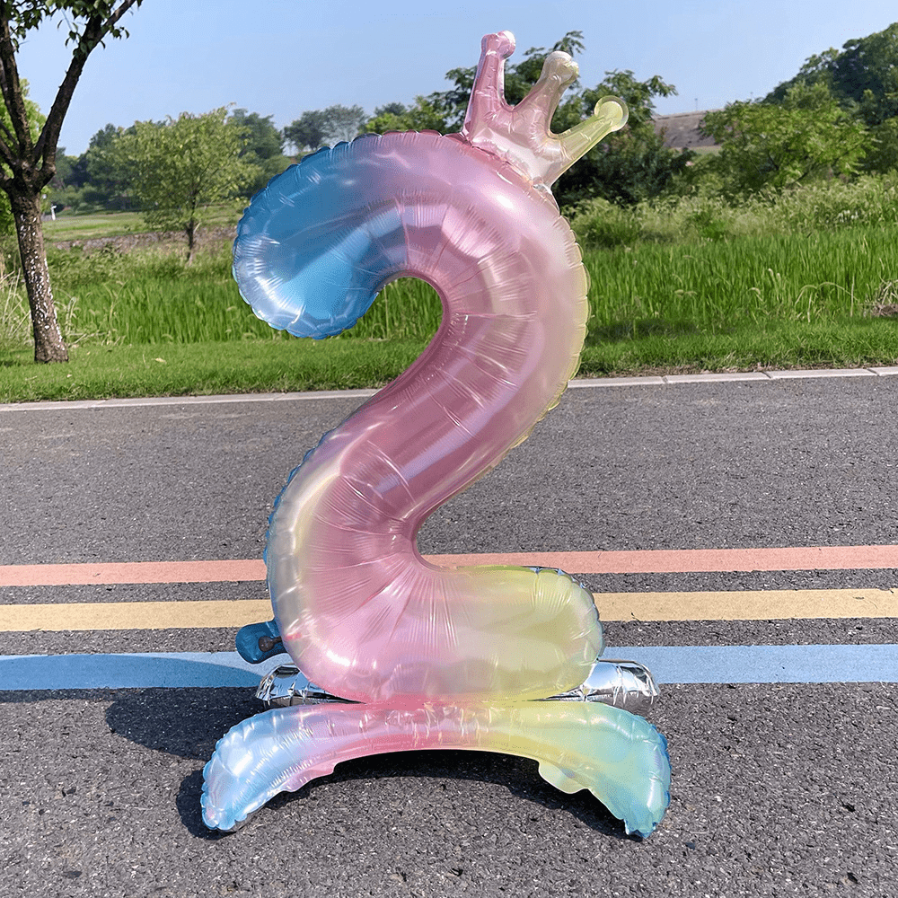 81cm Crystal Number Foil Balloons with Crown Figures Globos 0-9