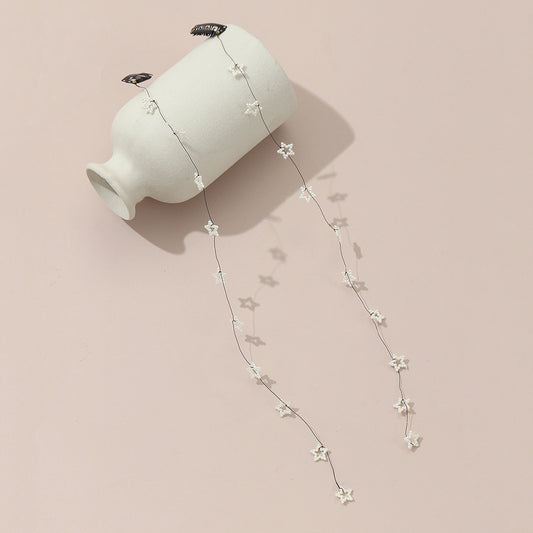 2pcs Star Pendant Hair Chain Sweet Hair Accessories